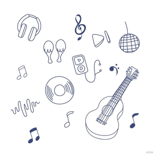 Doodle Music Vector