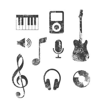Free Grunge Music Clipart Template to Edit Online