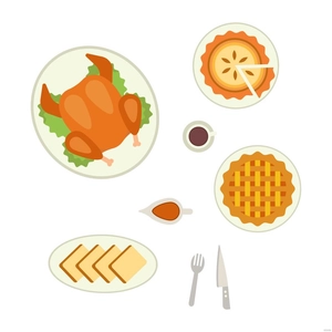 Thanksgiving Food Vector