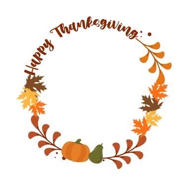 Free Thanksgiving Frame Clipart Template to Edit Online