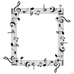 Music Frame Vector