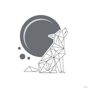 Geometric Dog Vector
