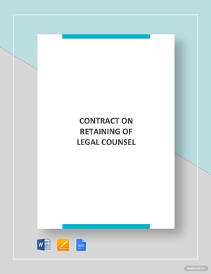 Contract on Retaining Legal Counsel Template Contract on Retaining Legal Counsel Template