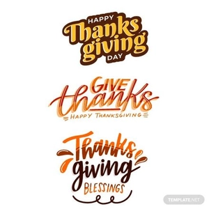 Happy Thanksgiving Text Vector