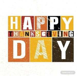 Retro Happy Thanksgiving Vector