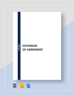 Extension of Agreement Template