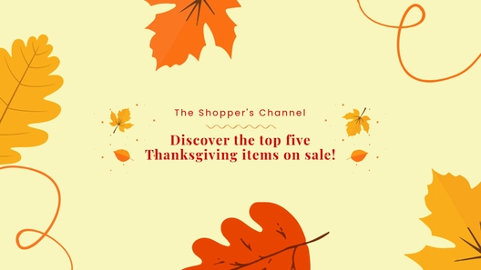 Free Thanksgiving Sale Youtube Banner Template to Edit Online