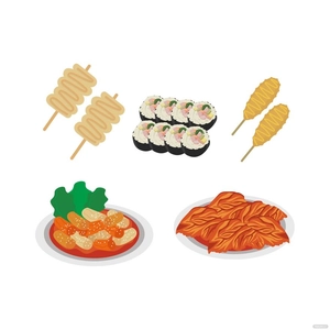 Korean Food Vector