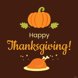 Brown Happy Thanksgiving Vector