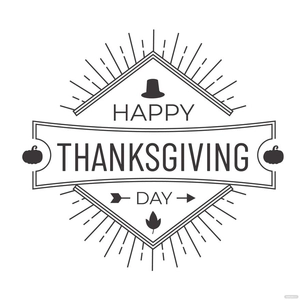Hipster Thanksgiving Vector