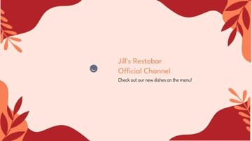 Free Restaurant Thanksgiving Youtube Banner Template to Edit Online