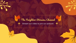 Free Thanksgiving Potluck Youtube Banner Template to Edit Online