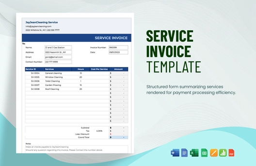 Service Invoice Template