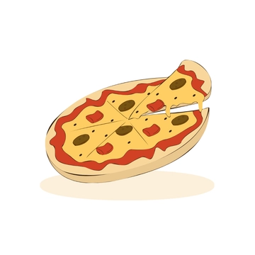 Free Blank Pizza Vector Template to Edit Online