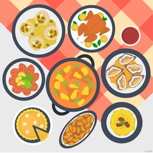 Food Buffet Vector