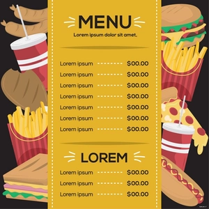 Food Menu Vector
