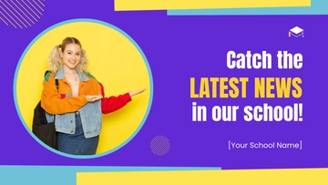 Free School Youtube Banner Template to Edit Online