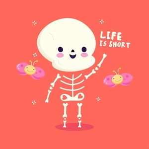 Skeleton Cartoon Illustration