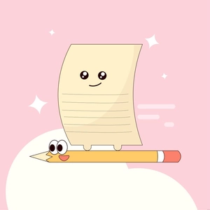 Pencil Cartoon Illustration