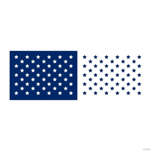 American Flag 50 Stars Vector
