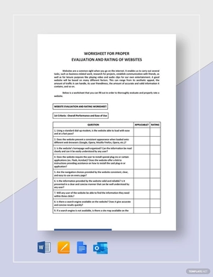 Website Rating Template