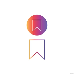 Instagram Save Icon Vector