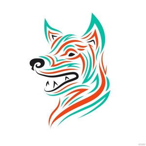 Tribal Dog Vector