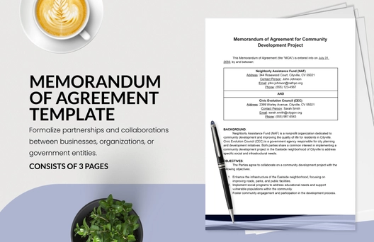 Memorandum of Agreement Template