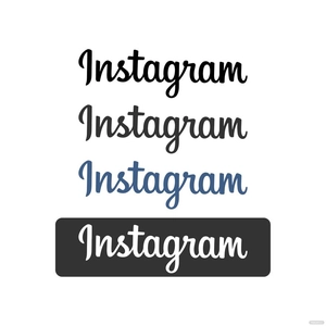 Instagram Text Vector