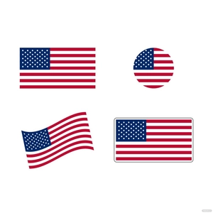 American Flag Logo Vector