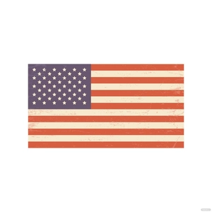 Faded American Flag Vector