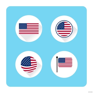 American Flag Icon Vector