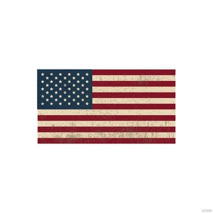 Rustic American Flag Vector