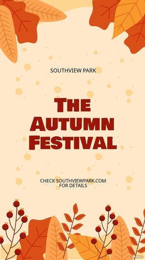 Free Fall/Autumn Festival Whatsapp Post Template to Edit Online