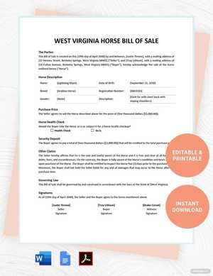 West Virginia Used Car Bill of Sale Template West Virginia Used Car Bill of Sale Template