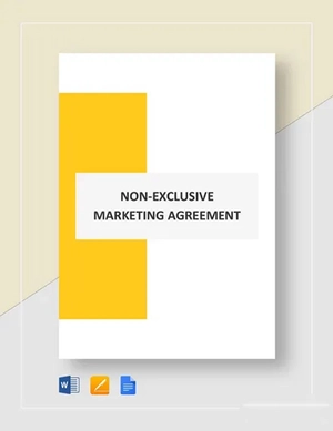 Non-Exclusive Marketing Agreement Template