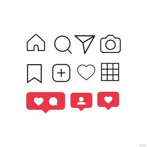 Instagram Buttons Vector
