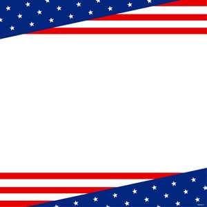American Flag Border Vector