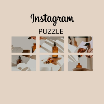 Free Instagram Puzzle Vector Template to Edit Online