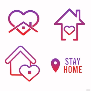 Stay Home Instagram Vector