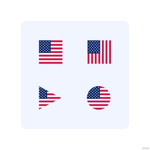 Mini USA Flag Vector