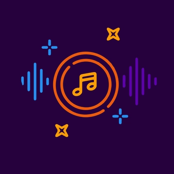 Free Neon Music Clipart Template to Edit Online
