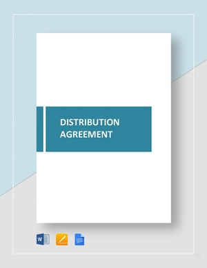 Distribution Agreement Template Distribution Agreement Template