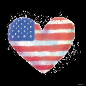 Watercolor American Flag Vector