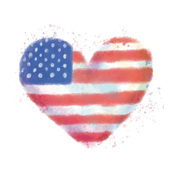 Free Watercolor American Flag Clipart Template to Edit Online