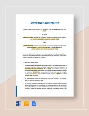 Severance Agreement Template