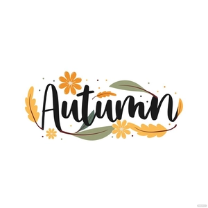 Autumn Lettering Vector