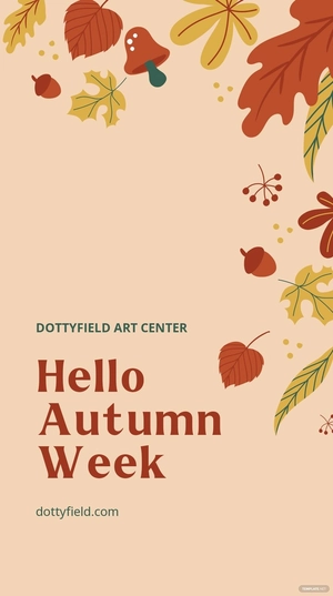 Free Hello Autumn Whatsapp Post Template to Edit Online