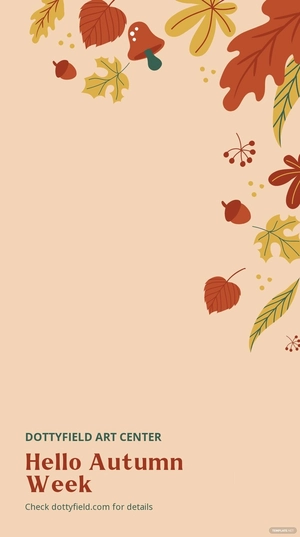 Free Hello Autumn Snapchat Geofilter Template to Edit Online