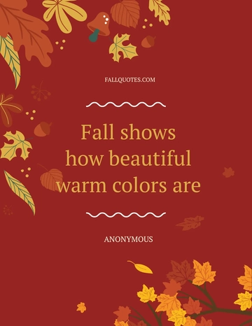 Free Fall Inspiration Quote Flyer Template to Edit Online